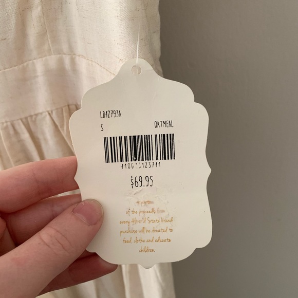 Altar’d State Oatmeal Ruffle Sleeve Dress - Picture 4 of 4